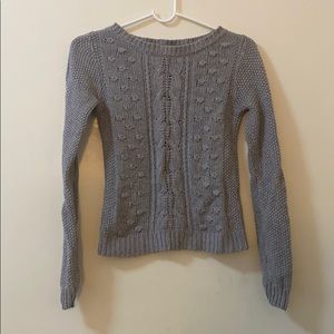 Zara cable knit gray sweater